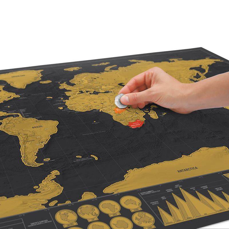 旅游打卡刮刮地图世界旅行足迹可标记墙贴实木挂画礼物墙面装饰画,家居饰品,现代装饰画,淘宝优惠券,粉丝福利购,淘宝优惠卷