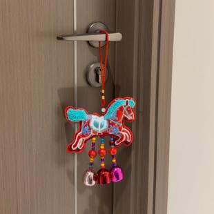 新年刺绣香囊马流苏挂件生肖马铃铛挂饰居家汽车马挂件春节礼物