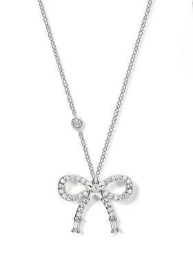 赵露思同款蜜语项链雕刻蝴蝶结锁骨链颈链毛衣链少女甜美优雅时尚