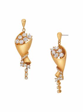 原创设计小众高级感拉丝肌理小花束造型耳钉高级感气质百搭耳饰