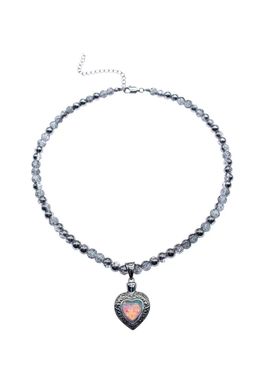 小众设计欧泊爱心项链气质精致优雅高级感复古百搭锁骨链男女通用