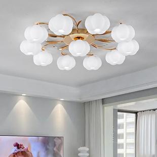 2025新款 轻豪华客厅吸顶灯现代休闲卧室书房智能语音棉灯 奶油风格