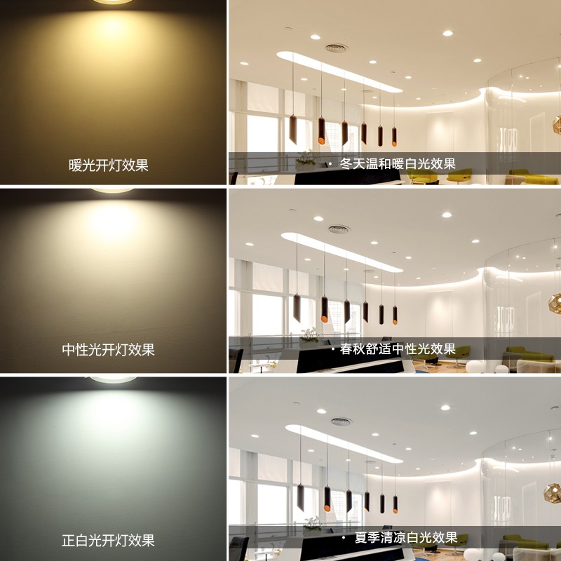 led筒灯嵌入式12w 18w天花灯洞灯4寸5寸6寸大开孔12 15 16 20公分