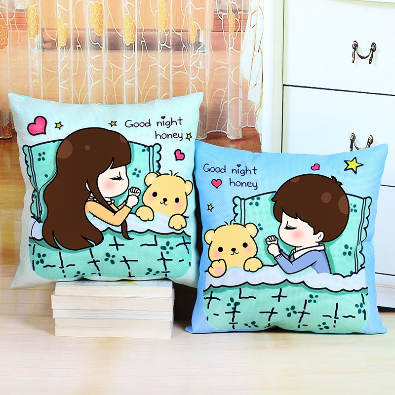 十字绣2021新款绣小件手工客厅情侣一对卧室十字绣抱枕套自己绣