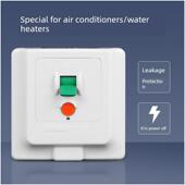 空调漏电保护开关插头带开关电热水器专用16A三孔插座专用保护器
