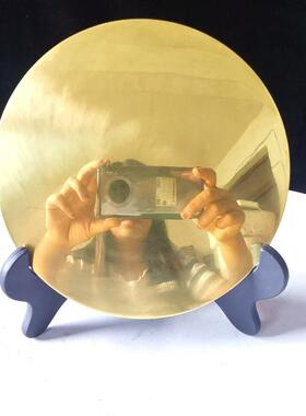 纯铜八卦镜凸镜八卦圆镜十二生肖八卦镜结婚镜大门庭院风水黄铜