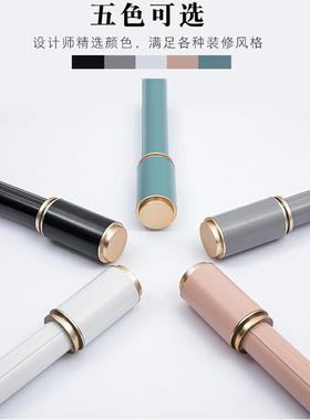 新款现代简约罗马杆窗帘打孔小清新白色客厅卧室