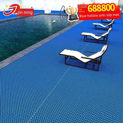 金宁蓝色泳池防滑垫pvc特厚卫生间地垫户外商用门口厕所防水浴室