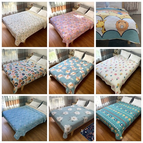 韩式夏季双面纯棉床盖加厚夹棉床单单件1.8米双人全棉榻榻米炕垫