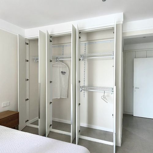 金属衣柜柜门钢架框架上墙衣架全屋定制平开门折叠门五金衣橱配件