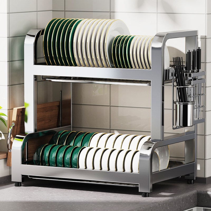 304不锈钢厨房置物架碗碟碗盘沥水架放碗架多功能碗柜碗筷收纳盒,厨房/烹饪用具,厨房置物架/置物柜/角架,淘宝优惠券,粉丝福利购,淘宝优惠卷