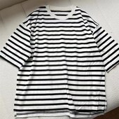 3u色均码 新款 条纹棉t 胸围112衣长65