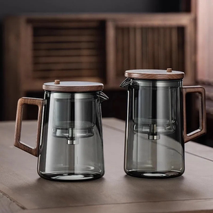 高端茶水分離飄逸杯2025新款 茶具茶杯 磁吸玻璃泡茶壺家用茶壺套裝