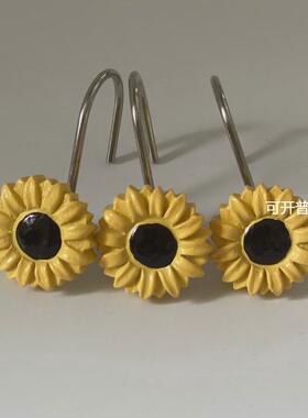 供应树脂挂钩黄色手绘太阳花树脂挂钩poly