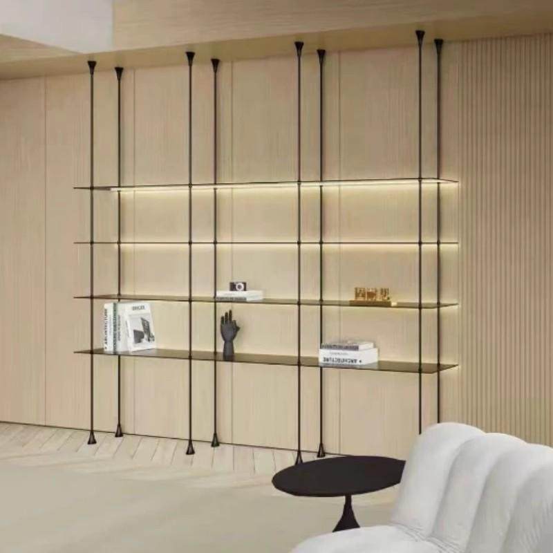 铝合金圆管层板吊架落地金属悬挂书酒柜立柱杆顶天立地不锈钢支撑,住宅家具,搁板/置物架/家用陈列架,淘宝优惠券,粉丝福利购,淘宝优惠卷