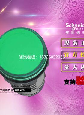 拍前询价正品施耐德指示灯 XA2EVQ3LC 绿色信号灯 380V以下交流指