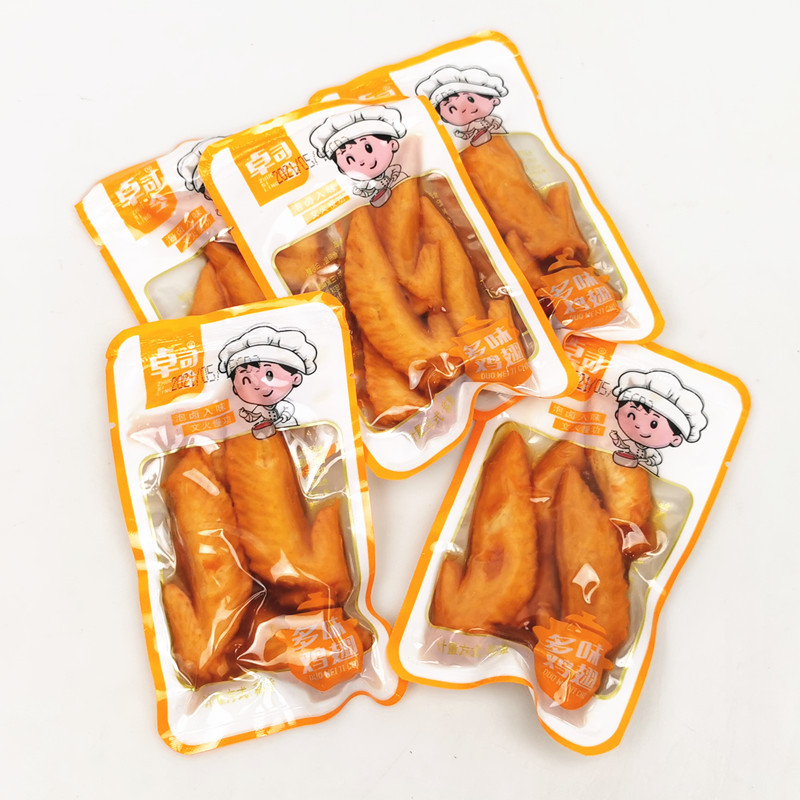 卓司令多味鸡翅2斤泡卤入味鸡翅尖休闲零食食品香辣卤香熟食5斤