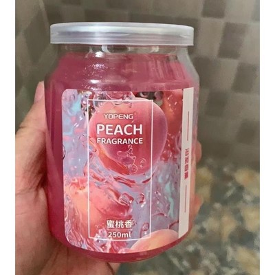 瓶空气清新香薰卧室卫生间固体香薰纯天然蜜桃香留香250ml/yopeng