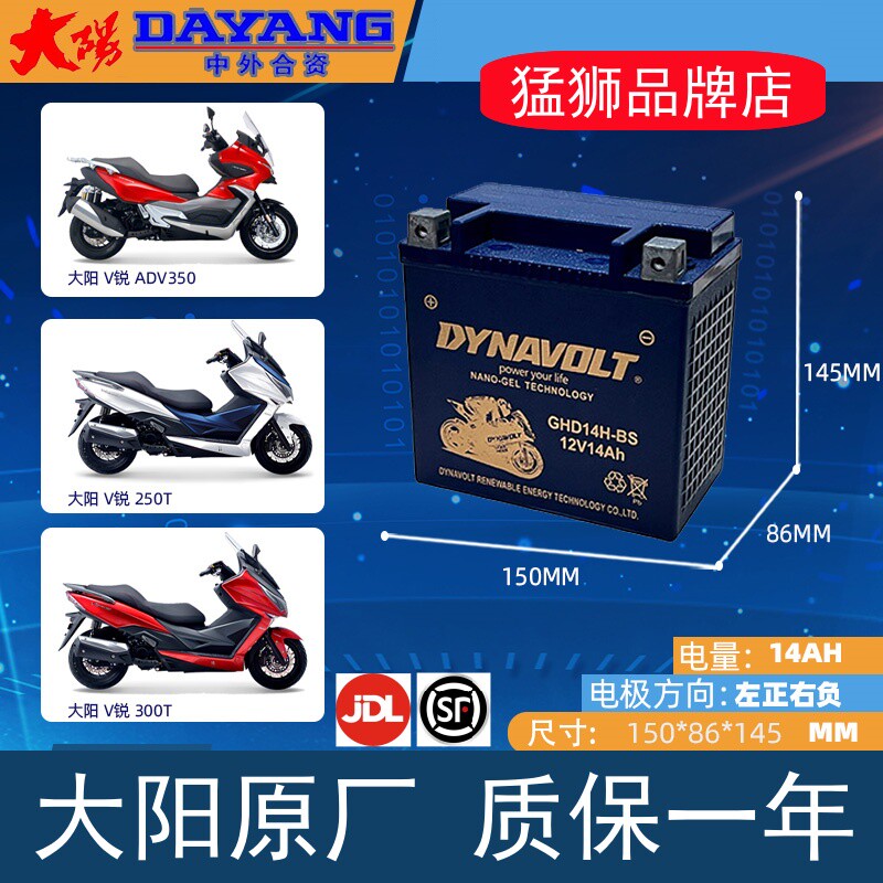 摩瑞MG500 MV800 魔瑞500大阳V锐300 ADV350摩托车电瓶12V蓄电池