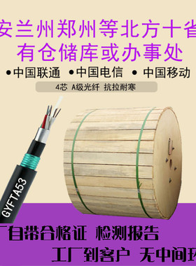非金属光缆GYFTA53-8芯单模12/24/48b1铠装室外防鼠防潮地直埋纤