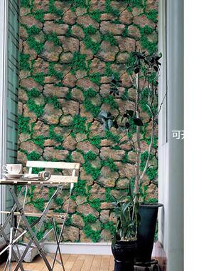 新款45cm绿色石卧室客厅背景墙纸自粘 装饰壁纸贴SA-1010