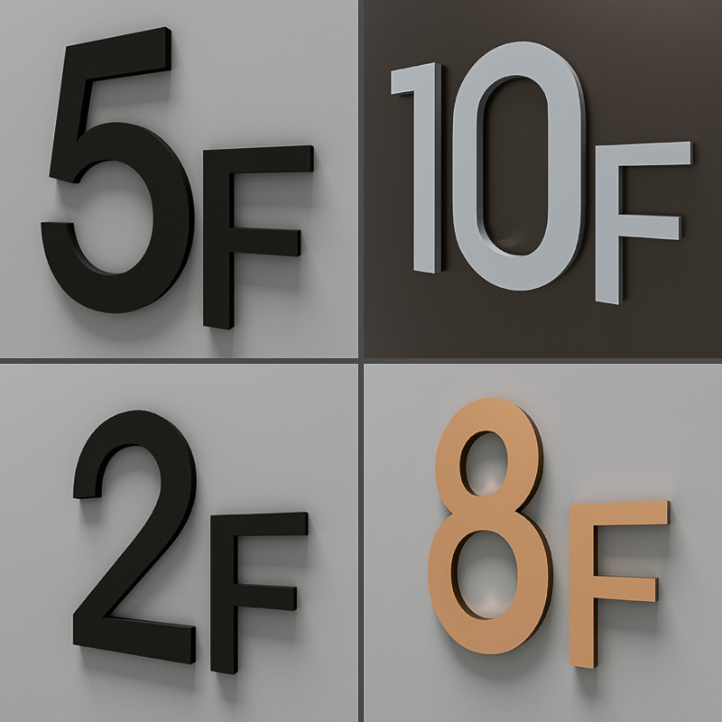 酒店楼层指示牌民宿门牌订制2F3楼立体字墙贴指引标识牌设计定制
