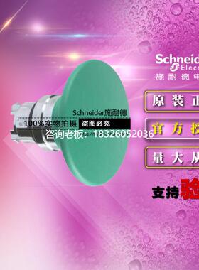 拍前询价施耐德按钮开关操作头ZB4BR3 22绿色蘑菇头60mm ZB4-BR3