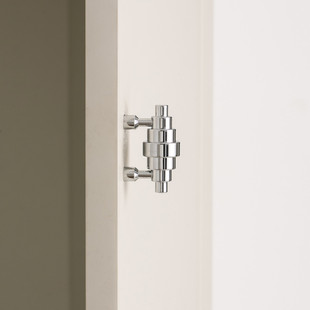 INDOORS不止黄铜包豪斯风柜门拉手银色衣柜门鞋柜抽屉个性小拉手