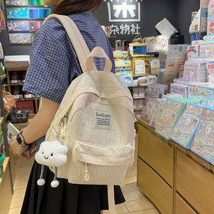 新品 大容量学生 2025新款 潮百搭女士双肩包休闲旅行小背包女包时尚