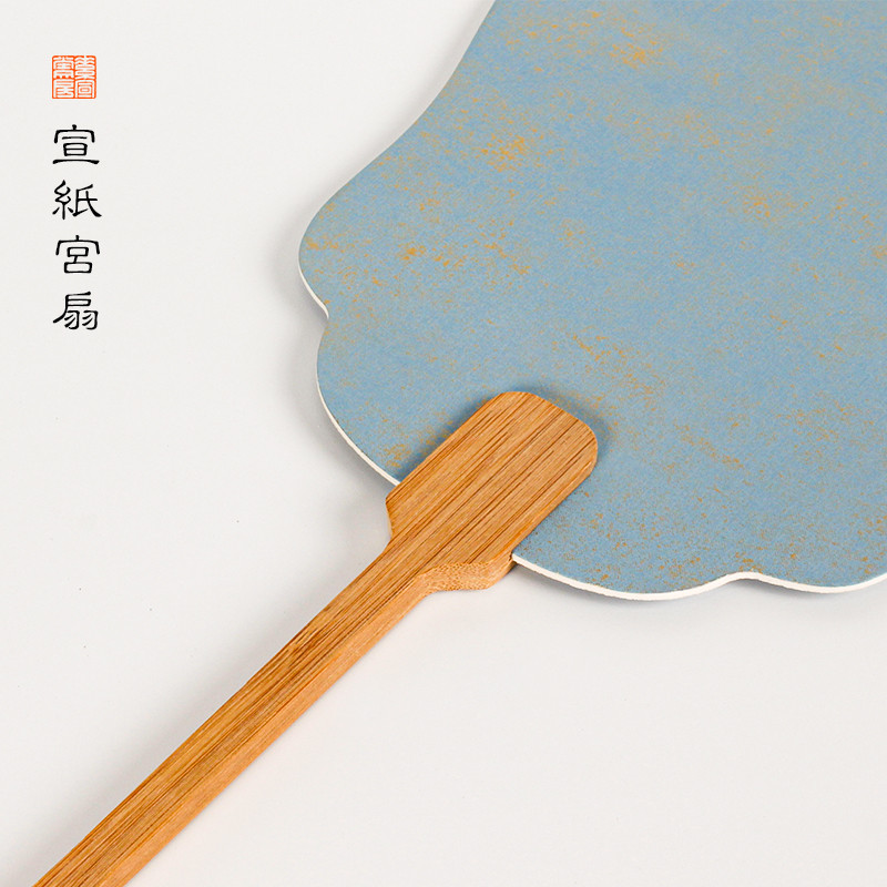 宫廷团扇空白宣纸扇面书法绘画创作竹根扇柄diy古风男女扇子