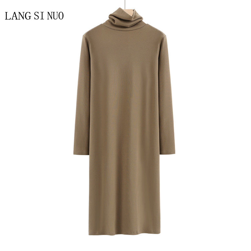 纯棉高领长款过膝打底大码韩版秋冬显瘦堆堆领打底衫潮,女装/女士精品,连衣裙,淘宝优惠券,粉丝福利购,淘宝优惠卷