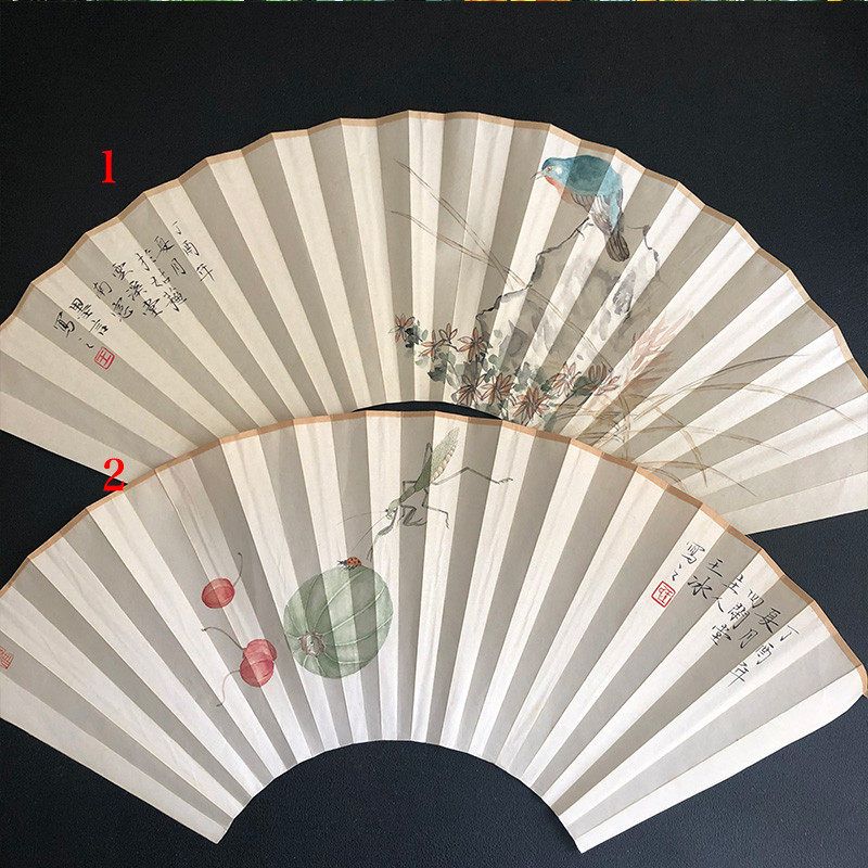 精品7寸7.5寸18方扇面画手绘苏工折扇小品工笔花鸟鱼虫扇面,居家日用,扇子,淘宝优惠券,粉丝福利购,淘宝优惠卷