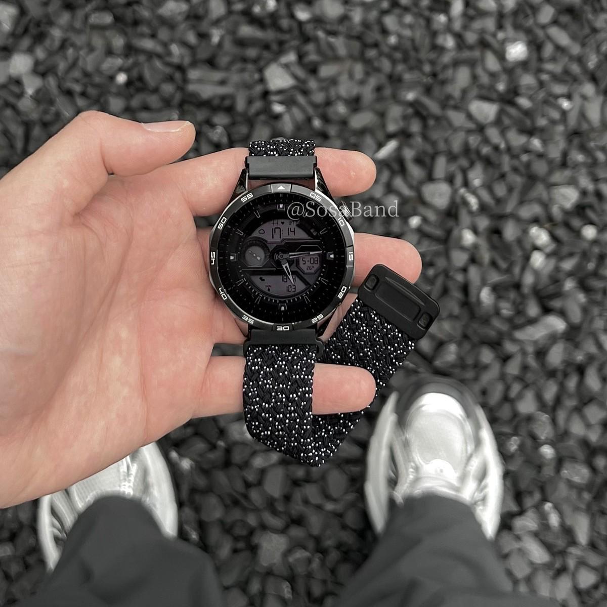 SosaBand新款尼龙编织磁吸扣适用华为手表GT4表带gt5/3Pro/watch4