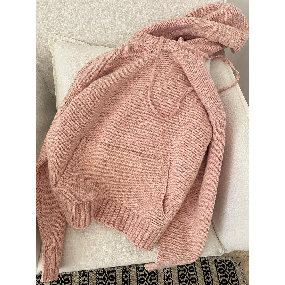 绝美！！不能错过、设计感满满！粉色山连帽毛衣女套头衫,女装/女士精品,真丝上装,淘宝优惠券,粉丝福利购,淘宝优惠卷