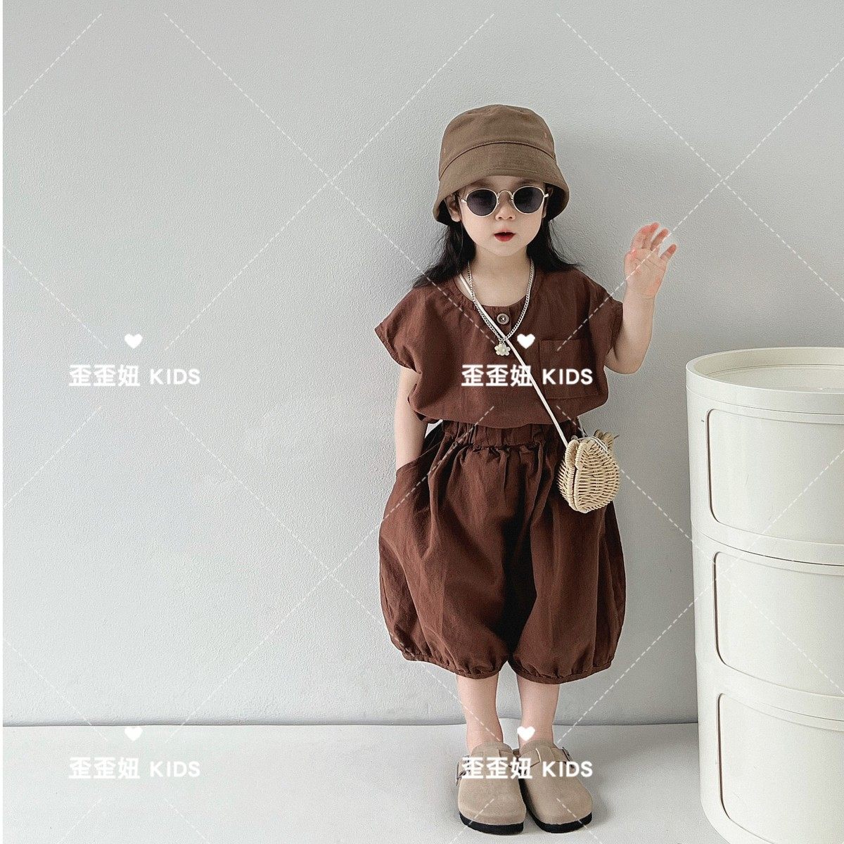 歪歪妞韩国儿童森系套装男童时髦七分裤,童装/婴儿装/亲子装,套装,淘宝优惠券,粉丝福利购,淘宝优惠卷