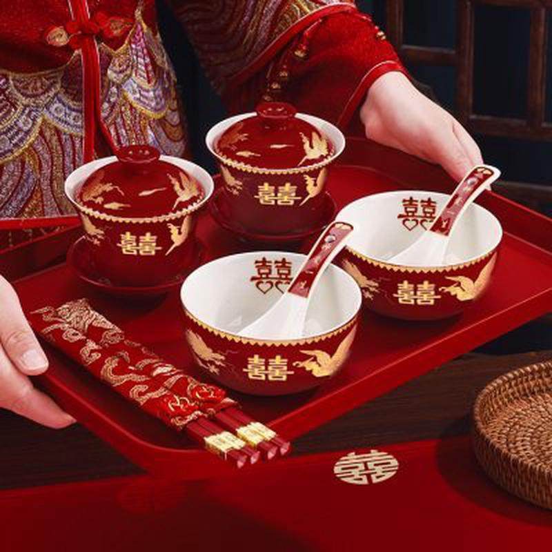 结婚改口敬茶杯喜碗一对女方陪嫁茶具婚礼红色敬酒杯喜筷婚庆用品,节庆用品/礼品,喜碗/敬茶杯,淘宝优惠券,粉丝福利购,淘宝优惠卷