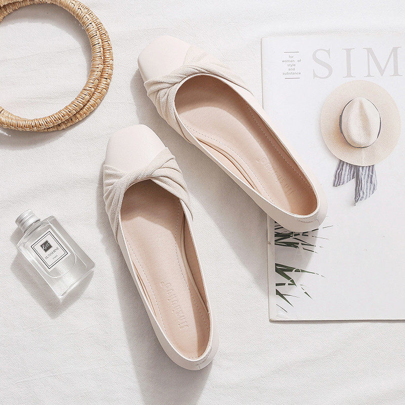 2025年春季新款浅口晚晚温柔百搭网红平底仙女风单鞋女瓢鞋豆豆鞋,女鞋,浅口单鞋,淘宝优惠券,粉丝福利购,淘宝优惠卷