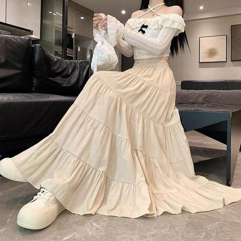 大码300斤胖mm松紧腰蛋糕女夏季宽松显瘦a字大摆伞,女装/女士精品,半身裙,淘宝优惠券,粉丝福利购,淘宝优惠卷