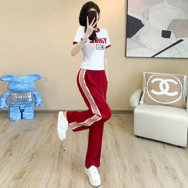 欧货夏装时尚休闲运动洋气套装女网红2025炸街新款爆款跳舞两件套