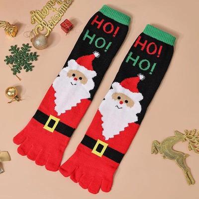 2024 Christmas Stockings with Toes Five Toes Christmas Socks