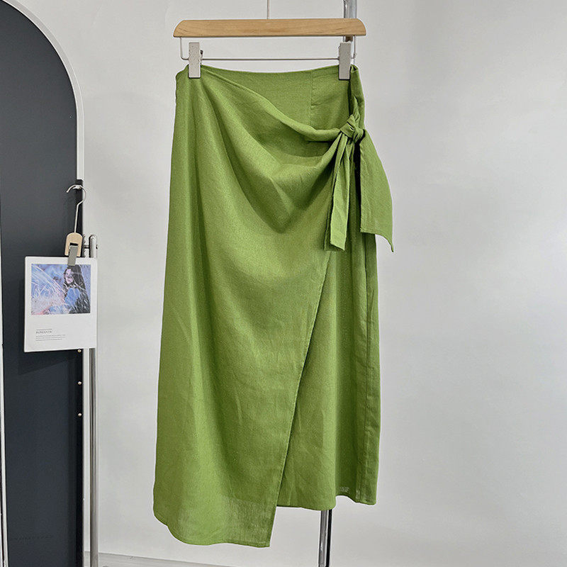 法式情调 系带一片式围裹女 侧开叉显瘦绿色裹身裙,女装/女士精品,半身裙,淘宝优惠券,粉丝福利购,淘宝优惠卷