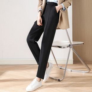 裤女新款垂感烟管显瘦锥形小个子西裤春秋宽松直筒阔腿裤