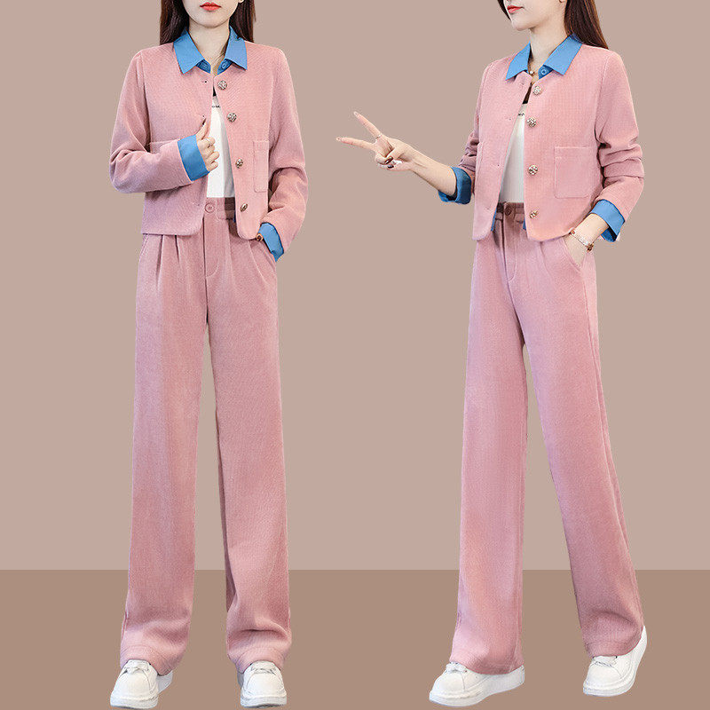 2025早春秋新款休闲时尚套装女士阔腿长裤洋气时髦两件套,女装/女士精品,休闲运动套装,淘宝优惠券,粉丝福利购,淘宝优惠卷