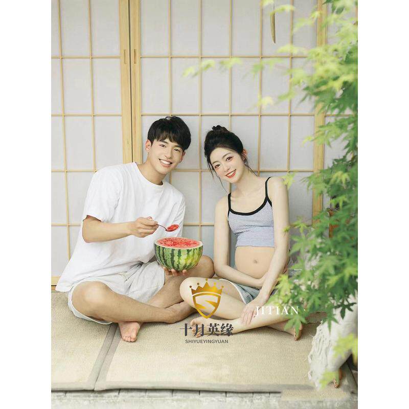 孕妇照服装情侣摄影孕妈夫妻艺术照日系清新孕妇照在拍
