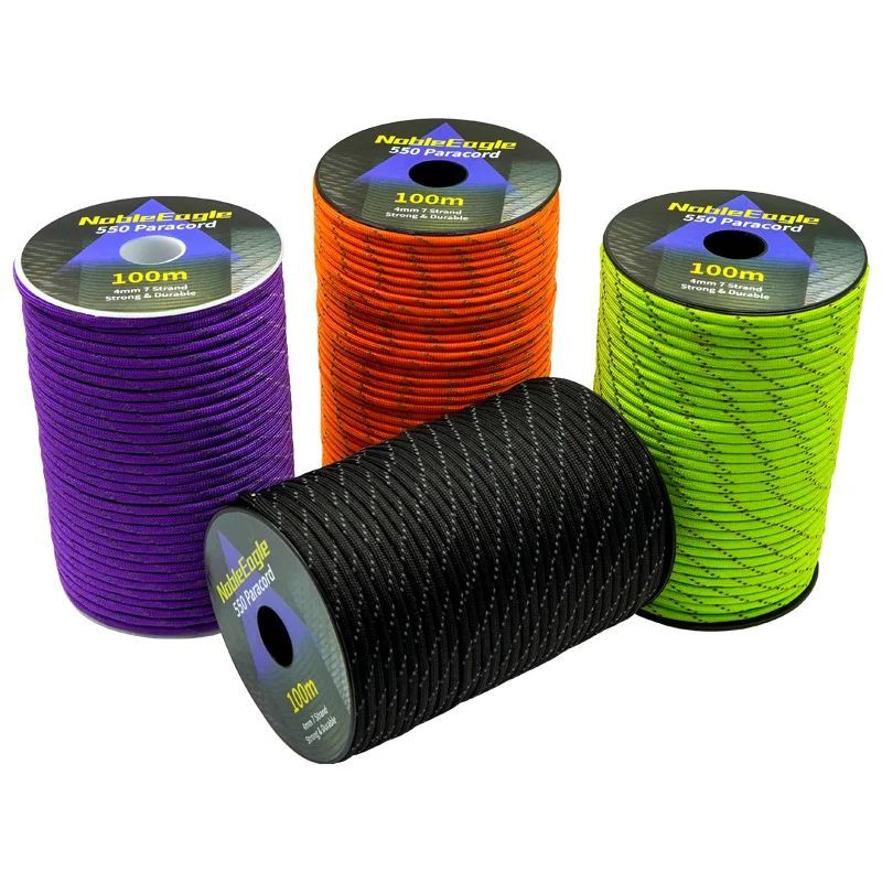 Reflective Paracord Rope Military 7 Strand 4mm 550 Tactical