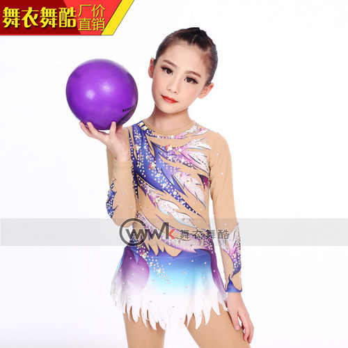 舞衣舞酷艺术体操服花样溜冰比赛装竞技训练球表演女儿童裙定制圈