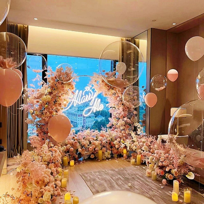 全上海上门布置求婚策划装饰室内外鲜花酒店浪漫场景现场气球告白
