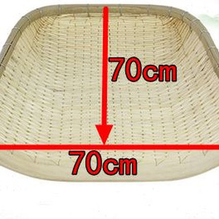 纯手工柳编簸箕竹编编织收纳筐藤编柳条笸箩R家用农用白色小号