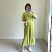 中长款 夏季 t恤韩版 孕妇夏装 时尚 宽松鱼尾显瘦