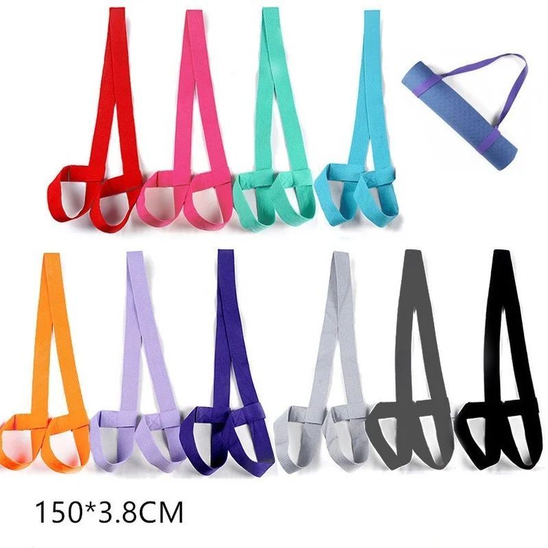 2023New Portable Yoga Pilates Mat with Sling Polyester Belt